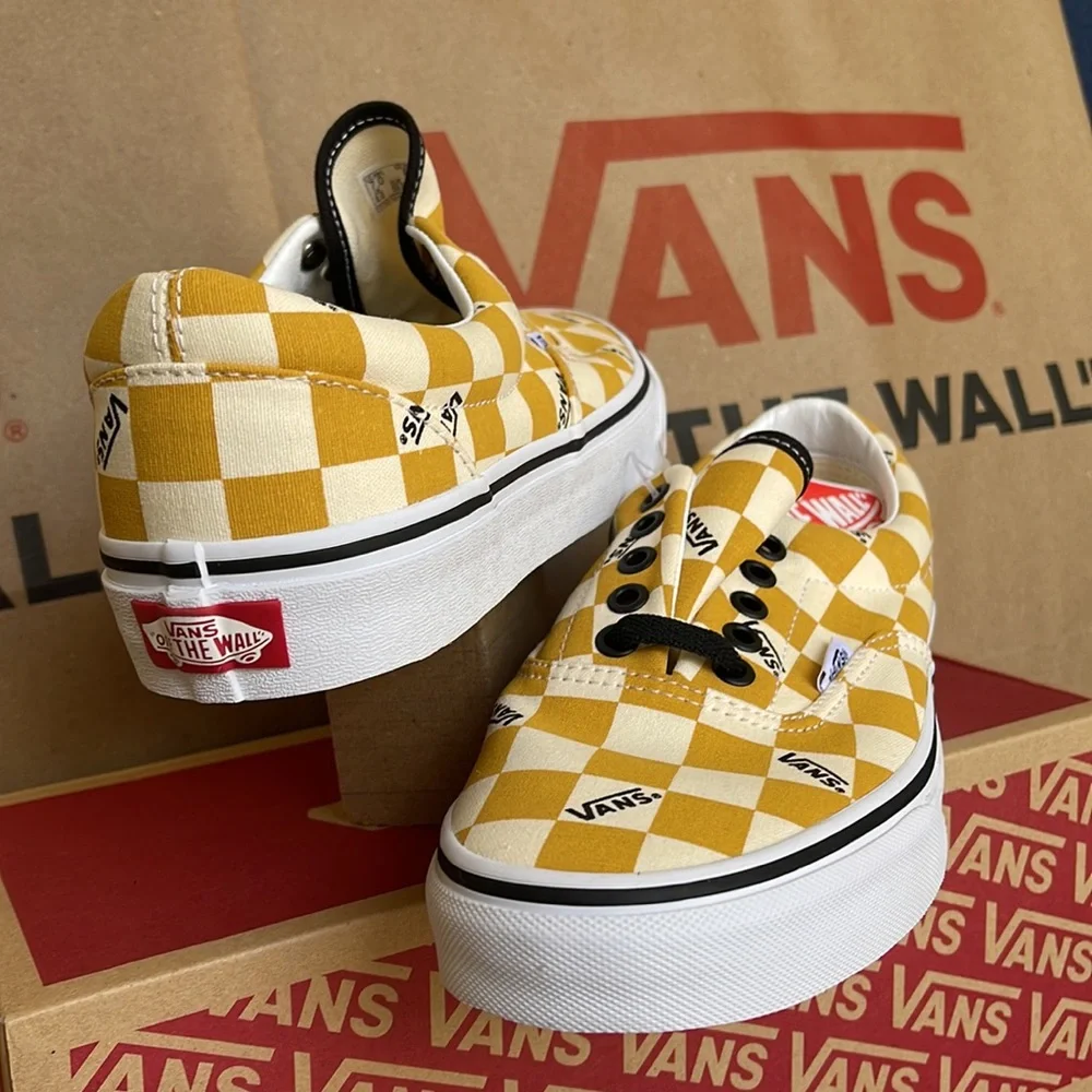 Vans WMNS Era Big Check Yolk Yellow/True White Sneakers